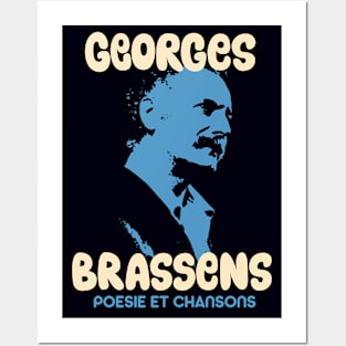 Georges Brassens Tribute Design - Poesie et Chansons Posters and Art